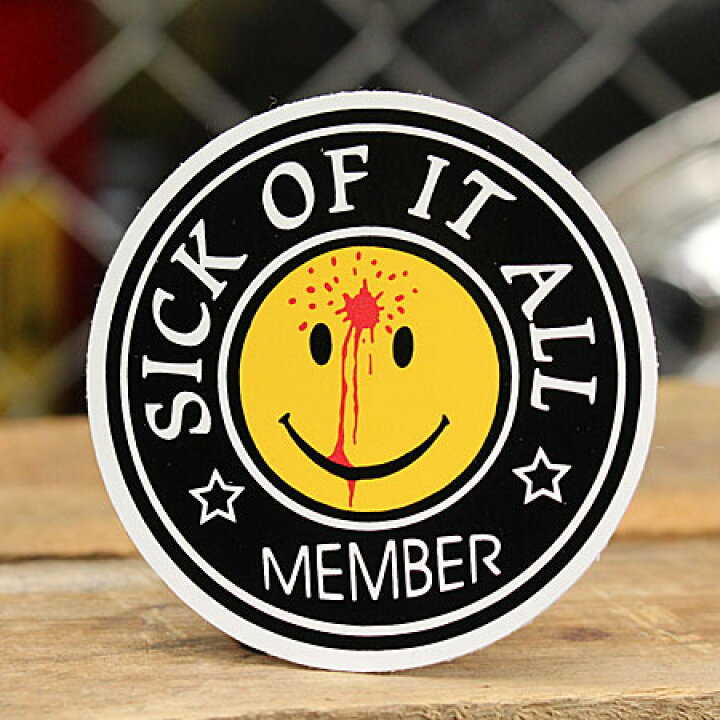 楽天市場 ステッカー 車 アメリカン おしゃれ バイク ヘルメット かっこいい カーステッカー スマイル Sick Of It All メール便ok Sc 215 Gen U S Junkyard