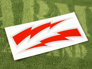 ステッカー 車 アメリカン おしゃれ バイク ヘルメット かっこいい スーツケース アウトドア サンダーボルト 稲妻 レッド 【メール便OK】_SC-3485-TMS