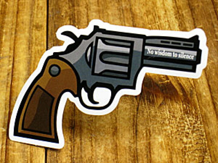 楽天市場 ステッカー 車 アメリカン おしゃれ バイク ヘルメット かっこいい ことわざ カーステッカー 銃 ピストル 沈黙に勝る賢明さはない メール便ok Sc Ps104 Sxw U S Junkyard