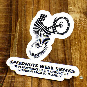 ステッカー 車 アメリカン おしゃれ バイク ヘルメット スケートボード スノーボード かっこいい カーステッカー スピードナッツ SPEEDNUTS バイク 【メール便OK】_SC-SPD012-SXW