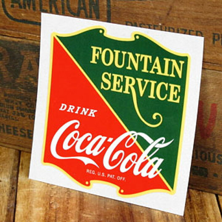 楽天市場 コカコーラ ステッカー グッズ 車 アメリカン おしゃれ バイク ヘルメット かっこいい カーステッカー Fountain Service メール便ok Sc Ccba2 Lfs U S Junkyard