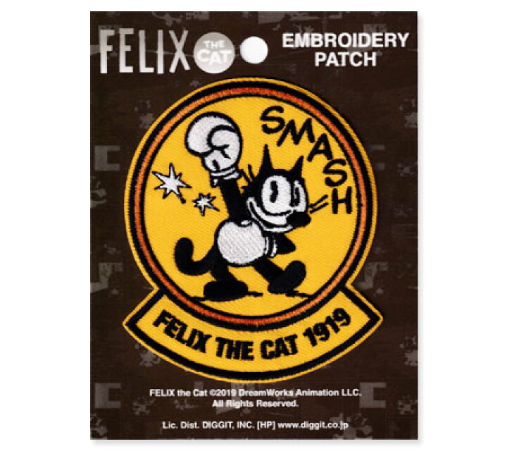 楽天市場 フィリックス ザ キャット ワッペン アイロン キャラクター アメリカ フィリックス グッズ 雑貨 ミリタリー おしゃれ 猫 アメカジ アメリカン雑貨 Felix The Cat クラシック Smash メール便ok Wp Kgazf450c Mon U S Junkyard