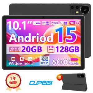 yZ[zyÉzAndroid15 CUPEISI CP31 ^ubg AhCh15 Tablet 10.1C` T606 8RACPU 2.4/5GHz Wi-Fif 20GB(6GB+14GBz){128GBXg[W{1TBg WidevineL1Ή