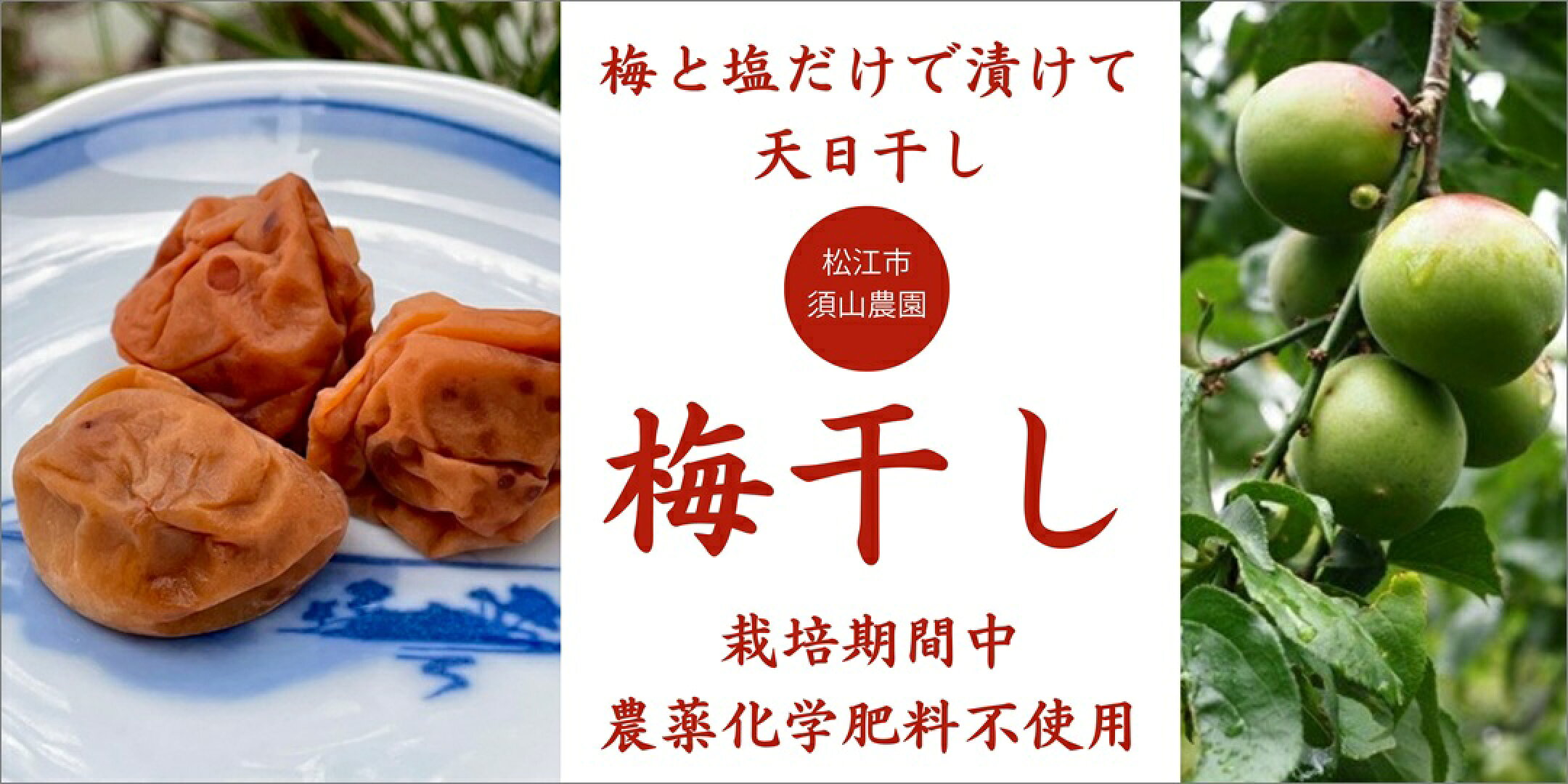 梅と塩だけで漬けて、天日干し♪昔ながらの梅干し