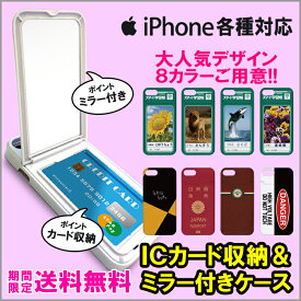 スマホケース ミラー付き iPhoneX ハードケース 鏡付き アイフォンxケース iphone7ケース iphone8ケース iphonexケース パロディ おもしろ かわいい アイフォンカバー