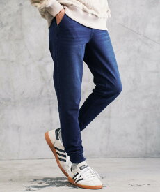 【MAX75%OFF】【送料無料】デニム ジョガーパンツ メンズ スウェットパンツ スリム /スウェット デニムジョガーパンツ/サイドライン パンツ ラインパンツ スキニー ストレッチ 前開き 細身 スポーツ ダンス ジム LL 2XL 服 春服 秋服