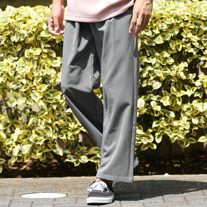 楽天市場 Trワイドストレッチパンツ ワイドパンツ メンズ きれいめ おしゃれ ボトムス メンズファッション 春 夏 秋 秋服 秋物 ワイド ブラック グレー ストレッチ Jiggys Shop