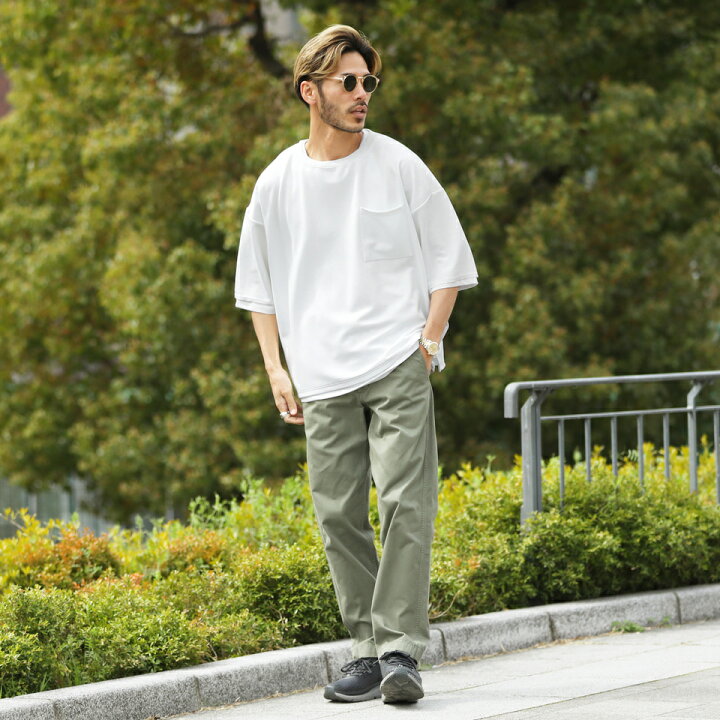 楽天市場 レイヤードtシャツセット Tシャツ メンズ おしゃれ ティーシャツ ビッグシルエット ゆったり 半袖 カットソー トップス メンズファッション クルーネック 春 春服 春物 夏 夏服 夏物 5分袖 五分袖 薄手 ブラック ホワイト ベージュ ブラウン Jiggys Shop