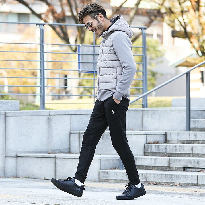 楽天市場 送料無料 Us Polo Assn ユーエスポロアッスン ブランド別注ジョガーパンツ ジョガーパンツ メンズ スウェットパンツ リブ パンツ きれいめ ボトムス メンズファッション 冬 冬服 冬物 ブラック グレー ベージュ ネイビー Jiggys Shop