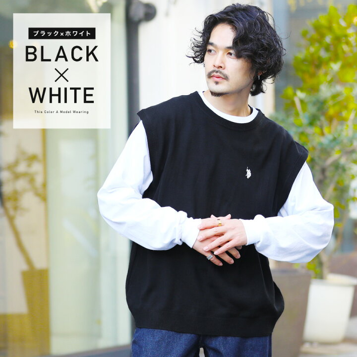 楽天市場 Us Polo Assn ユーエスポロアッスン ブランド別注ニットベスト ベスト ジレ メンズ ジレベスト キレイ目 ビジネス フォーマル ニット トップス メンズファッション 春 春服 春物 ブラック ホワイト ネイビー Jiggys Shop