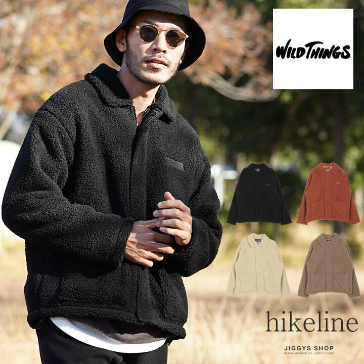 楽天市場 送料無料 クーポン対象外 Wild Things ワイルドシングス Fluffy Boa Blouson ブルゾン メンズ ジャケット 軽量 防寒 アウター メンズファッション 冬 冬服 冬物 保温 ボア ブラック ベージュ ブラウン Jiggys Shop