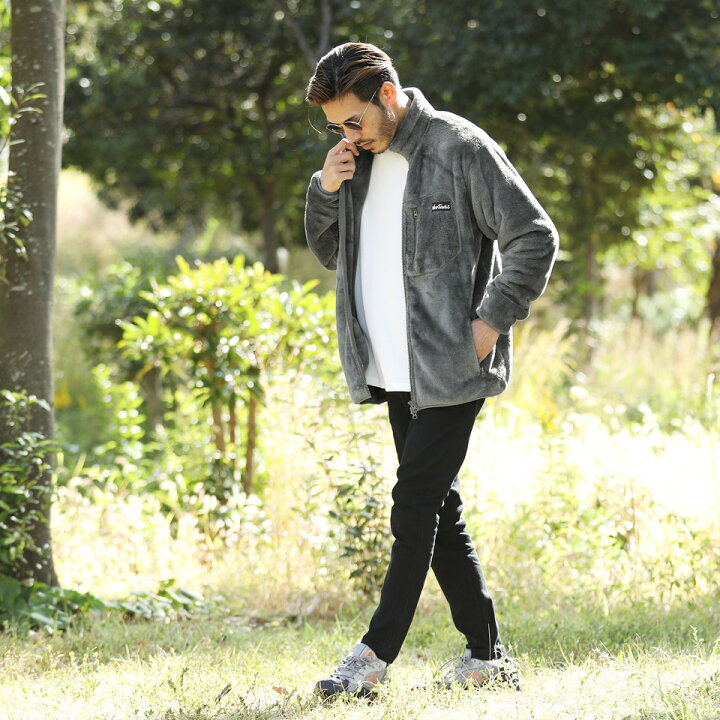 楽天市場 送料無料 クーポン対象外 Wild Things ワイルドシングス Shaggy Fleece Jacket ブルゾン メンズ ジャケット防寒 アウター メンズファッション 冬 冬服 冬物 ブラック グレー ホワイト 柄 フリース アウトドア Jiggys Shop