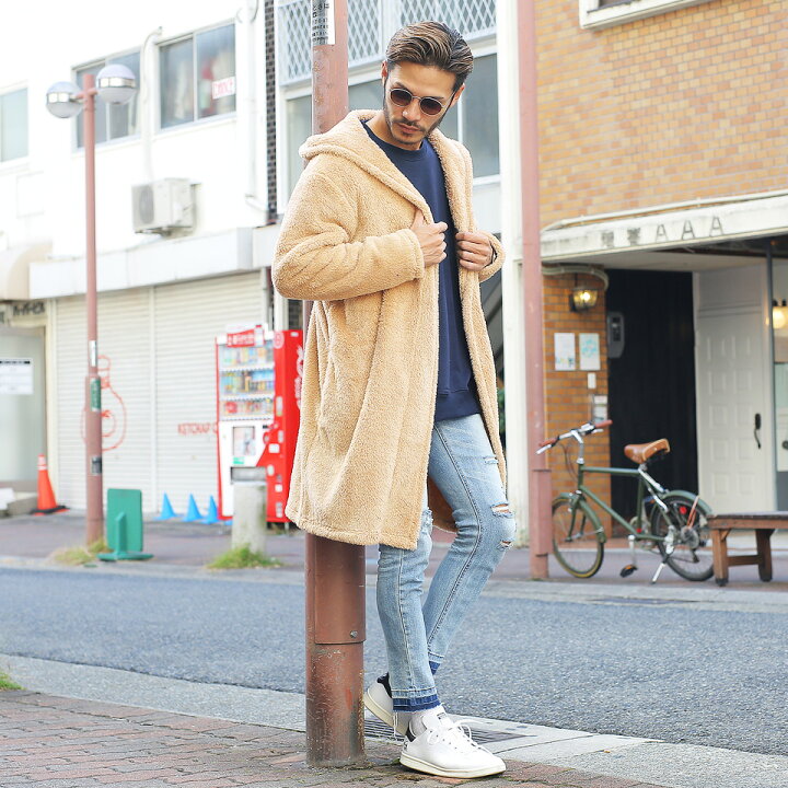楽天市場 ボアフードコーディガン カーディガン メンズ ニットカーディガン フード Cardigan ロング トップス メンズファッション 秋 秋服 秋物 冬 冬服 冬物 ブラック ベージュ グレー ボア あったか 着る毛布 Jiggys Shop