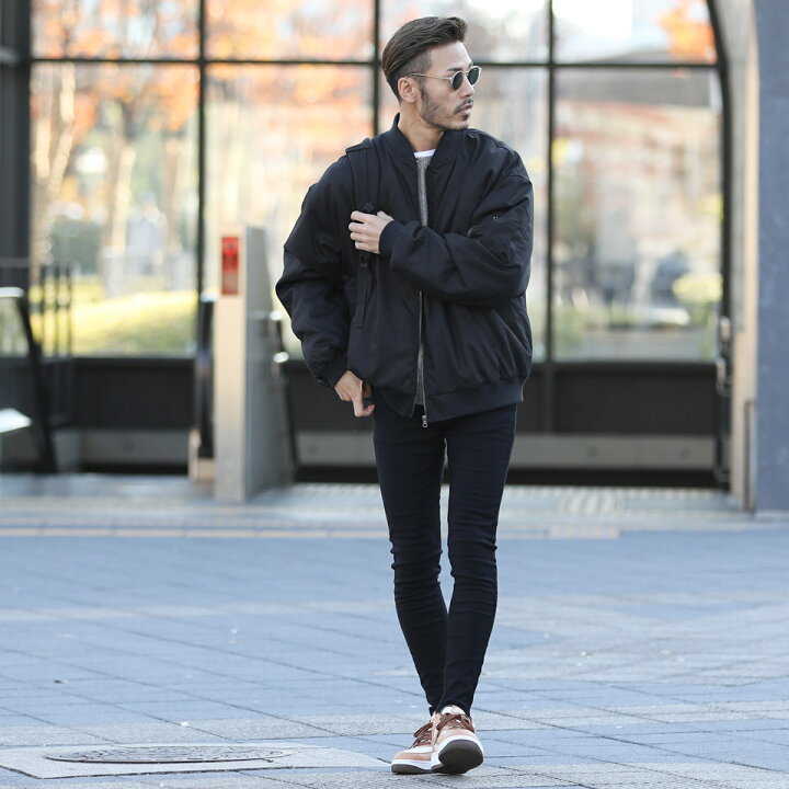 楽天市場 Trバルーンスリーブma 1 Ma1 エムエーワン メンズ フライトジャケット ミリタリージャケット スタジャン アウター メンズファッション 冬 冬服 冬物 中綿 ブラック ブラウン グレー ビッグシルエット Jiggys Shop