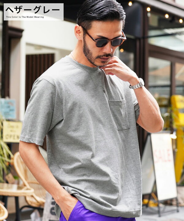楽天市場】◇クルーネック ポケ付き 無地Tシャツ◇ポケット付き T 