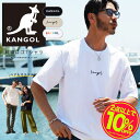 【2点以上で10％OFFクーポン】◆KANGOL(カンゴール) ブランド別注刺繍ロゴTシャツ◆Tシャツ クルーネック 夏服 メンズ ブランド 半袖 無地 カットソー 半袖Tシャツ おしゃれ ワンポイント ティーシャツ サーフ系 ペア カップル ペアルック 夏服