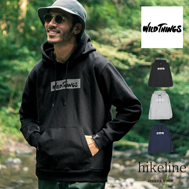 楽天市場 送料無料 クーポン対象外 Wild Things ワイルドシングス Logo Sweat Parka パーカー メンズ パーカ おしゃれ ブランド スウェット プルオーバーパーカー プルパーカー トップス メンズファッション 春 春服 秋 秋服 グレー ブラック アウトドア