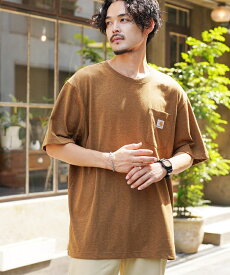 【送料無料】Carhartt カーハート ポケット Tシャツ メンズ おしゃれ ブランド 白tシャツ 無地 半袖 トップス 夏服 綿 ブラック ブルー ハンターグリーン ビッグシルエット ゆったり ビッグTシャツ オーバーサイズ ワンポイント s m l xl xxl