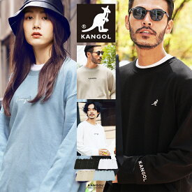 【楽天スーパーSALE】【送料無料】カンゴール トレーナー ビッグシルエット◆KANGOL クルーネックトレーナー◆スウェット プルオーバー メンズ ブランド 長袖 ロゴ スエット おしゃれ ワンポイント ゆったり オーバーサイズ トップス ペアルック 服 春服 白 黒 秋冬