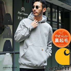 【送料無料】◆Carhartt(カーハート)パーカースウェットプルオーバー◆パーカー メンズ フーディ おしゃれ ブランド スウェット プルオーバーパーカー プルパーカー 厚手 ヘビーウェイト ワンポイント 冬 冬服 冬物 ブラック グレー ネイビー 裏起毛 防寒