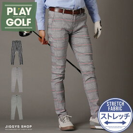 チェックパンツ メンズ◆roshell(ロシェル)スーパーストレッチチェックスキニーパンツ◆GOLF ゴルフ ゴルフウェア ブランド チノパン メンズファッション レディース チェック ズボン ストレッチパンツ スリム スキニー ストレッチ ゴルフファッション 秋服 冬服 春服