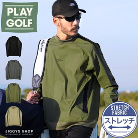 【楽天スーパーSALE】【送料無料】◆ストレッチ 布帛 ミニモック ロンT◆GOLF ゴルフ ロンT メンズ Tシャツ おしゃれ 長袖Tシャツ ロンティー カットソー トレーナー LUXE/R ラグジュ ブランド トップス メンズファッション モックネック ブランド ロゴ 止水ジップ 秋 冬