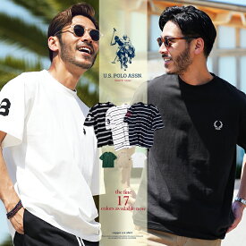 ◆US.POLO ASSN.(ユーエスポロアッスン) ブランド別注 オーバーサイズナンバリングTシャツ◆Tシャツ メンズ おしゃれ ティーシャツ 半袖 カットソー メンズファッション クルーネック 綿 綿100％ 厚手 ヘビーウェイト ワンポイント ブラック ホワイト 春 春服 夏 夏服 夏物