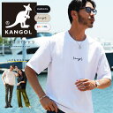 【2点以上で10％OFFクーポン】◆KANGOL(カンゴール) ブランド別注刺繍ロゴTシャツ◆Tシャツ クルーネック 夏服 メンズ ブランド 半袖 無地 カットソー 半袖Tシャツ おしゃれ ワンポイント ティーシャツ サーフ系 ペア カップル ペアルック 夏服