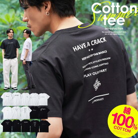 Tシャツ メンズ 綿100％ /マルチロゴパターンTシャツ/ コットン 大人 おしゃれ ロゴ ティーシャツ バックプリント ワンポイント メンズtシャツ 白tシャツ 半袖 春 夏 夏服 春服 クルーネック