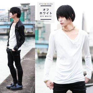 【送料無料】【タダ割】◆roshell(ロシェル)ドレープロングスリーブT◆Men'sロンTTシャツカットソーメンズロンティー無地ロングTシャツ長袖長袖Tシャツお兄系v系モード系メンズファッションレディース秋服