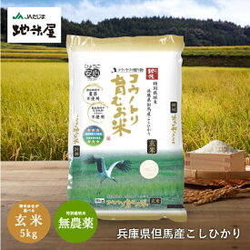 令和7年産 新米 無農薬 玄米5kg 無化学肥料 送料無料 有機玄米 無農薬玄米 食べる健康！生命を育む コウノトリ育むお米 有機 玄米 無農薬 コシヒカリ 但馬産 特A 無農薬米 玄米食 発芽玄米 発酵玄米 精選済 玄米食 石 籾 抜き こうのとり 豊岡