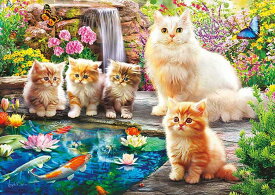 ジグソーパズル APP-500-318 子猫とフラワーガーデン(アンジェロ・ボニート) 500ピース アップルワン ［CP-GP］ パズル Puzzle ギフト 誕生日 プレゼント 誕生日プレゼント