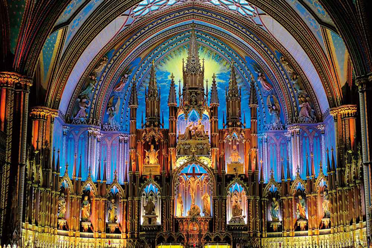Yam 10 1377 風景 煌めきの聖堂 モントリオール ノートルダム大聖堂 1000ピース ジグソーパズル やのまん