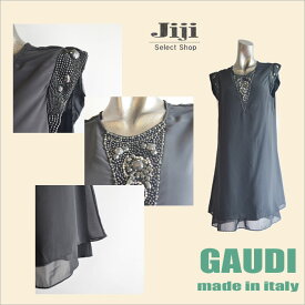 お袖＆胸元総ストーンゴージャスイタリーGAUDIワンピース★GAUDI【ガウディ】【イタリー】レディース★【スペシャルセール50%OFF】{全国送料無料}インポートセレクト海外直輸入セレブ個性的高級