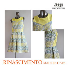 ノーカラーボックスプリーツ立体フラワーワンピース★RINASCIMENTO【リナシメント】【イタリー】レディース★【スペシャルセール70%OFF】{全国送料無料}インポートセレクト海外直輸入セレブ個性的高級