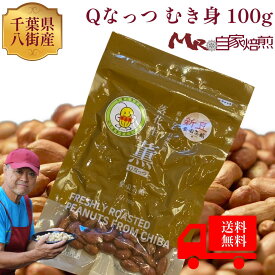 Qなっつ 100g むき実 むき身 剥き身 殻なし 国産 落花生 千葉県 八街産 ピーナッツ 送料込
