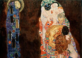 グスタフ・クリムト　死と生　A2(420mm×594mm）アートポスター 絵画 日本製 インテリア 壁紙