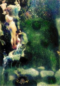 グスタフ・クリムト　哲学　A2(420mm×594mm）アートポスター 絵画 日本製 インテリア 壁紙