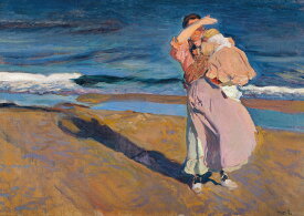 ホアキン・ソローリャ　子どもを連れた漁師の女、バレンシア　A2(420mm×594mm）アートポスター 絵画 日本製 インテリア 壁紙