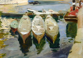 ホアキン・ソローリャ　ゲタリアの港、バスク地方　A2(420mm×594mm）アートポスター 絵画 日本製 インテリア 壁紙