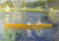 ルノワール　セーヌ川での舟遊び　A2(420mm×594mm）アートポスター 日本製 絵画 インテリア 壁紙