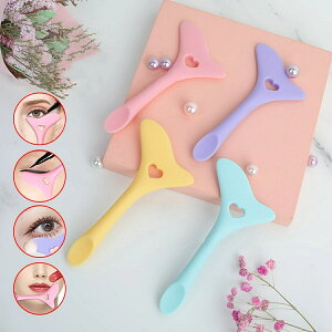 はみ出し防止 パッド ガードツール アイメイクアシスト シールド ソフト シリコン まつげ アイシャドウ アイライン アイライナー ウイングチップアイライナーステンシル1枚 フィット おし