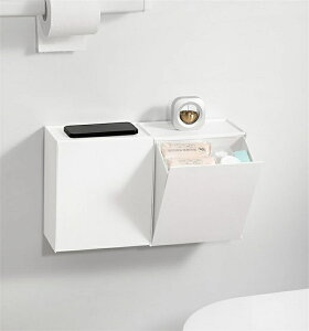 壁掛け 収納ボックス 玄関 小物入れ ゴミ箱 小さい 蓋付き 壁面収納 フラップ式 玄関 キッチン 小物入れ ホワイト グレー おしゃれ シンプル