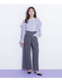 スカラップレースワイドパンツ JILL by JILL STUART ジル バイ ジル スチュアート パンツ その他のパンツ ベージュ グレー【先行予約】*【送料無料】[Rakuten Fashion]