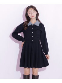 ミニシャギー襟ニットアップ JILL by JILL STUART ジル バイ ジル スチュアート ワンピース・ドレス ワンピース グレー ブラック ピンク【送料無料】[Rakuten Fashion]