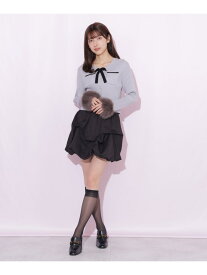 タックバルーンミニスカート JILL by JILL STUART ジル バイ ジル スチュアート スカート その他のスカート ブラック ホワイト【先行予約】*【送料無料】[Rakuten Fashion]