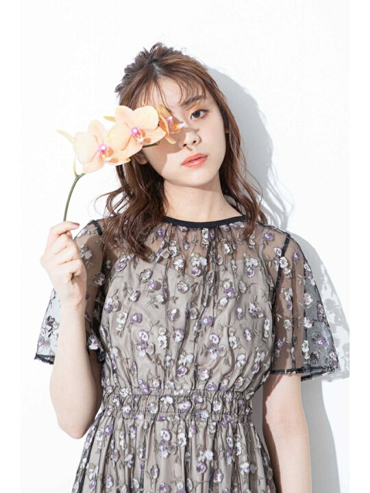 楽天市場】【SALE／50%OFF】フローラルチュールエンブロイダリー 