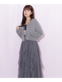 フェザーニットチュールワンピースセット JILL by JILL STUART ジル バイ ジル スチュアート ワンピース・ドレス ワンピース ベージュ グレー ホワイト【先行予約】*【送料無料】[Rakuten Fashion]