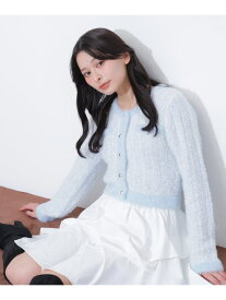 ツイードドッキングミニワンピース JILL by JILL STUART ジル バイ ジル スチュアート ワンピース・ドレス ワンピース ブルー ブラック ホワイト【先行予約】*【送料無料】[Rakuten Fashion]