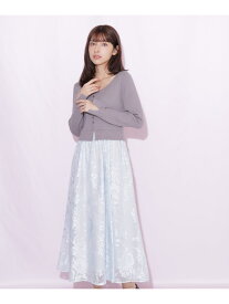 ニットドッキングワンピース JILL by JILL STUART ジル バイ ジル スチュアート ワンピース・ドレス ワンピース ブラック ホワイト グレー【先行予約】*【送料無料】[Rakuten Fashion]